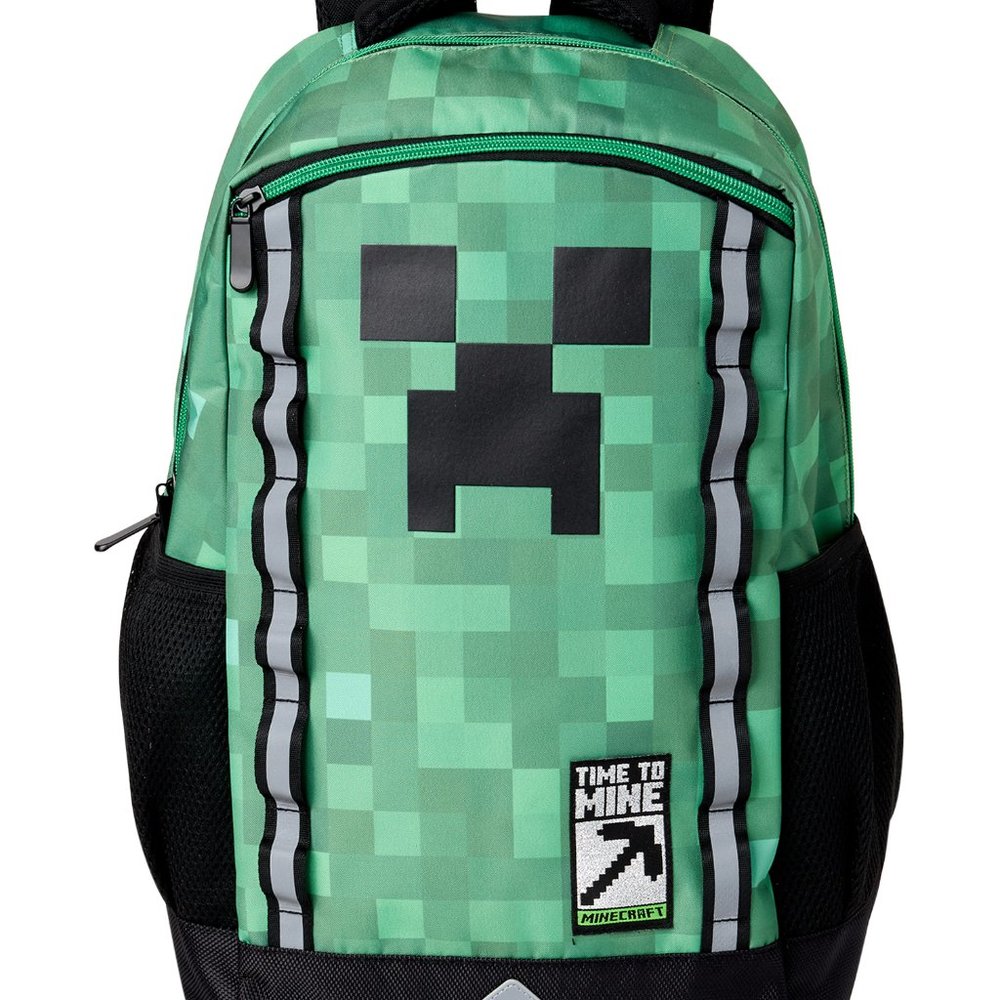 Minecraft Time to Mine Backpack 16'' Book Travel Bag New